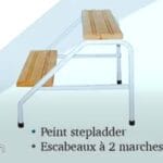 ESCABEAU À 2 MARCHES EN ÉPOXY