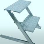 ESCABEAU À 2 MARCHES EN INOX